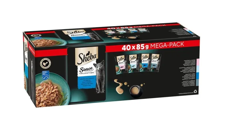 Pâtée pour chat Poisson en sauce 40x85g SHEBA