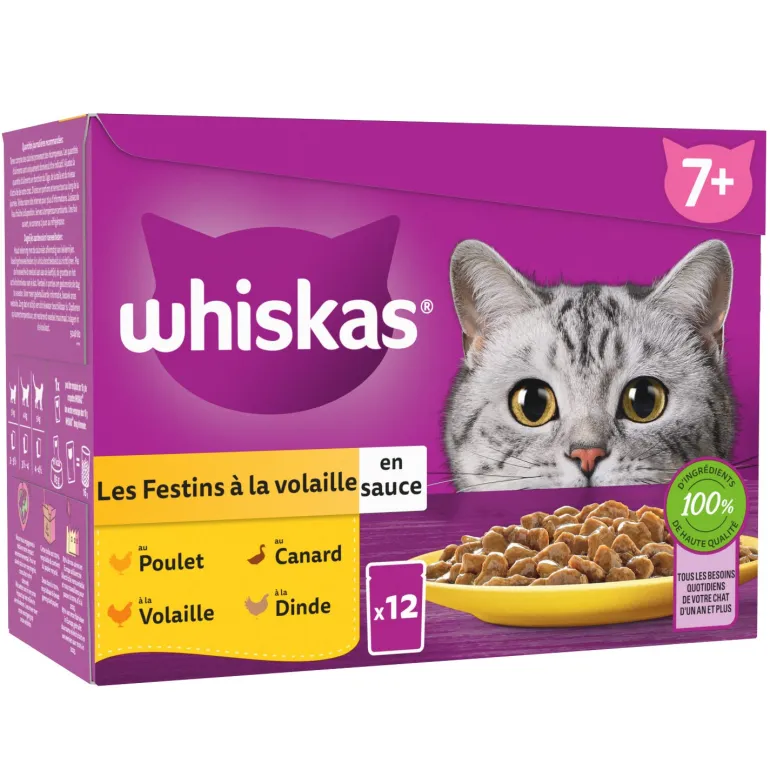 Pâtée pour chat senior 7+ Les Festins à la volaille 12x85g