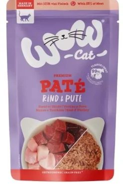 Pâté pour chat Wow Adult boeuf/dinde 125g