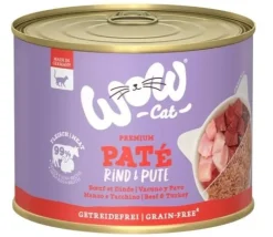 Pâté pour chat Wow Adult booeuf/dinde 200g