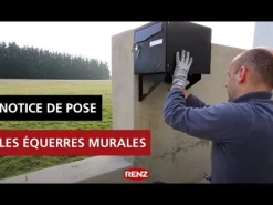 Équerre de fixation murale (x2) gris anthracite