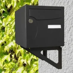 Équerre noire pour boîtes aux lettres (x2)