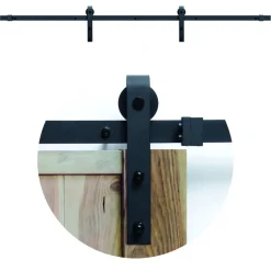 Rail rustique en acier noir mat 200 cm SKYLAB