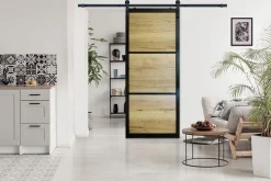 Rail rustique en acier noir mat 200 cm SKYLAB