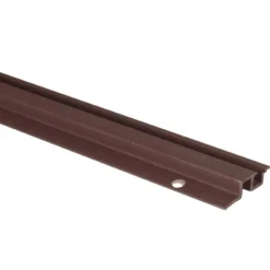 Rail en applique pour porte coulissante plastique brun 2m
