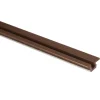 Rail à encastrer pour porte coulissante plastique brun 2m