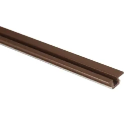 Rail à encastrer pour porte coulissante plastique brun 2m