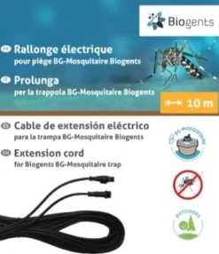 Rallonge électrique 12V 10m pour piège BG-Mosquitaire