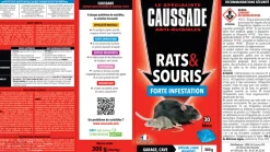 Rats et souris lieux humides bloc 300 g (10 blocs) CAUSSADE
