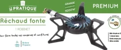 Réchaud en fonte premium 1 brûleur/1 robinet
