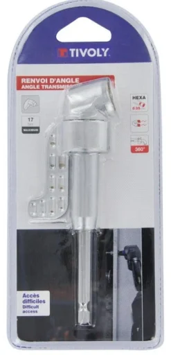 Renvoi d'angle pour visseuse L.135mm