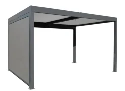 Rideau 3ml gris pour pergola bioclimatique autoportante