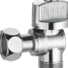 Robinet d'arrêt wc équerre 1/4T. MF3/8 chromé