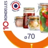 Rondelle bocaux universelle 2 nez Ø 70mm (x10)