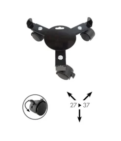 Roule plante extensible Basics noir brillant Ø27/37 cm