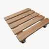 Roule-plantes Basics bois carré 37,5x37,5 cm brut