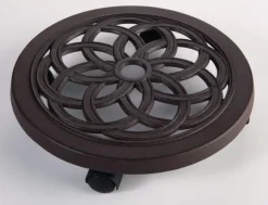 Roule-pot rond Flora Roll alu gris Ø30 cm NORTENE