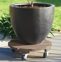Roule-pot rond Flora Roll taupe NORTENE