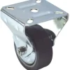 Roulette manut fixe caoutchouc gris Ø60mm charge 50kg