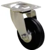 Roulette pivotante caoutchouc noir Ø100mm charge 100kg -CIME