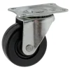 Roulette pivotante caoutchouc noir Ø50mm charge 30kg