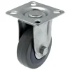 Roulette fixe caoutchouc gris Ø50mm, charge 40kg