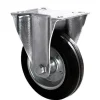 Roulette fixe caoutchouc noir Ø160mm, charge 175kg