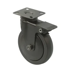 Roulette Novo noire pivotante à frein charge 50kg Ø75 mm