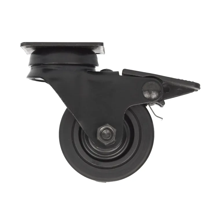 Roulette Novo noire pivotante à frein charge 40kg Ø50 mm