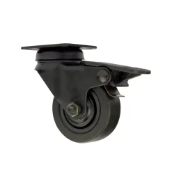 Roulette Novo noire pivotante à frein charge 40kg Ø50 mm
