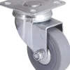 Roulette pivotante caoutchouc gris Ø50mm charge 40kg