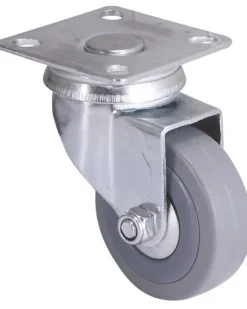 Roulette pivotante caoutchouc gris Ø50mm charge 40kg