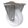 Roulette port-roll platine fixe 80kg Ø80x107mm blanc