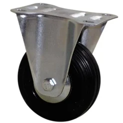 Roulette Port-roll platine fixe 65kg Ø65x85mm acier zingué