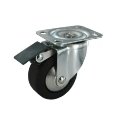 Roulette port-roll à platine 67x48mm pivotante 50kg Ø50mm