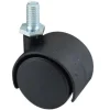Roulette tige filetée pivotante polypro Ø35mm charge 20kg