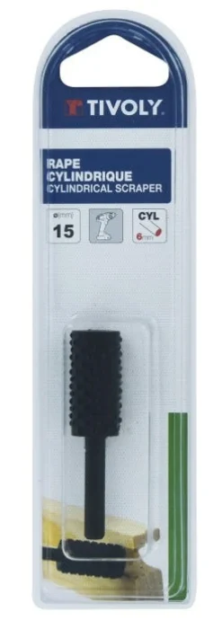Râpe cylindrique Ø15 tige 6mm