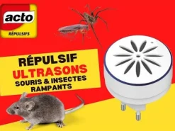 Répulsif à ultrasons souris et insectes rampants (x3)