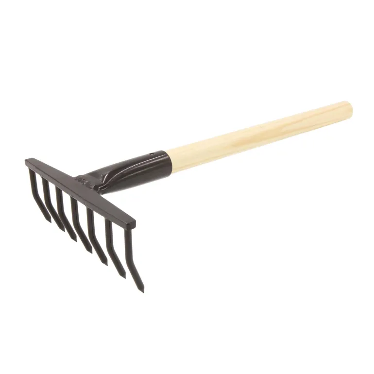 Râteau 5 dents rondes - 120 cm - acier noir