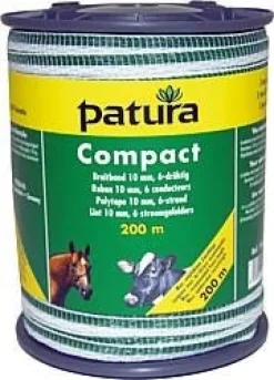 Ruban COMPACT 10 mm blanc/vert 6 inox