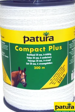 Ruban Compact plus 20 mm blanc 6 inox 200m