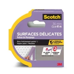 Ruban de masquage pour surfaces délicates 24 x 41m SCOTCH