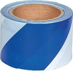Ruban de signalisation bleu-blanc double face PATURA