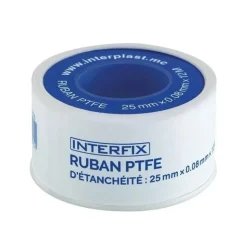 Ruban PTFE d'étanchéité Interfix 19 x 0,08 mm x 12 m