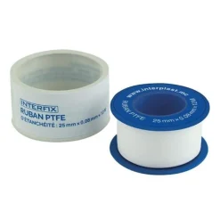 Ruban PTFE d'étanchéité Interfix 19 x 0,08 mm x 12 m