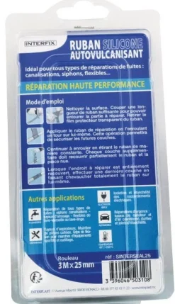 Ruban silicone autovulcanisant multifonctions 3m x 25 mm