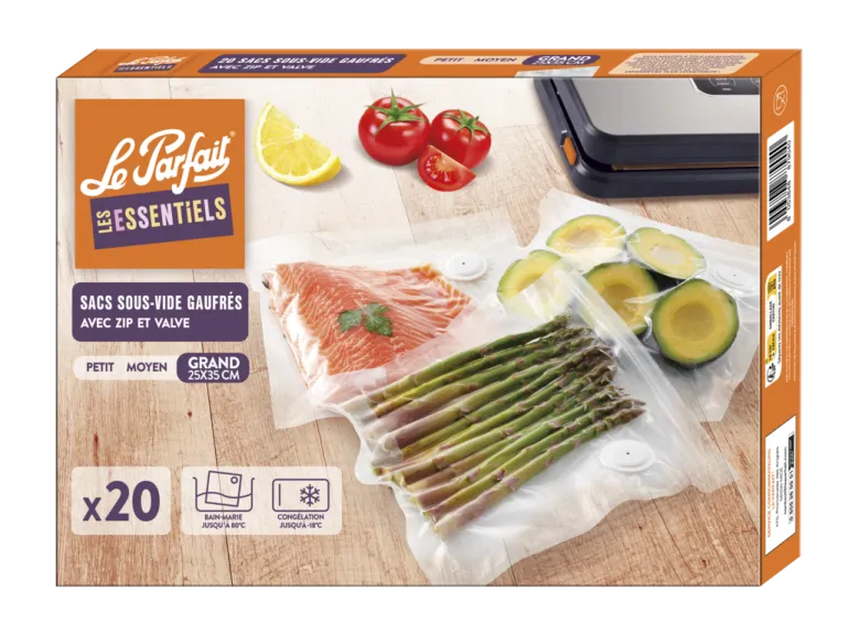 Sac zippé avec valve sous-vide 25x35 cm LE PARFAIT x20