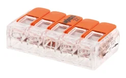 Sachet de 5 bornes 5 entrées série 221 WAGO