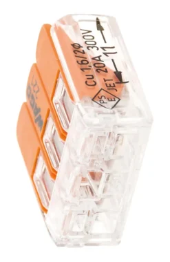 Sachet de 10 bornes 3 entrées série 221 WAGO