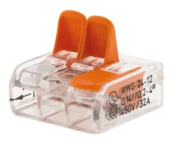 Sachet de 10 bornes 3 entrées série 221 WAGO